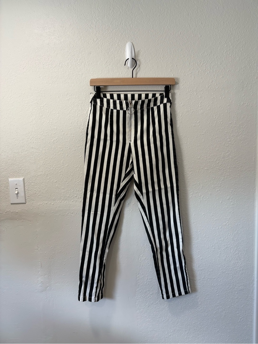 Black and White Striped Pants